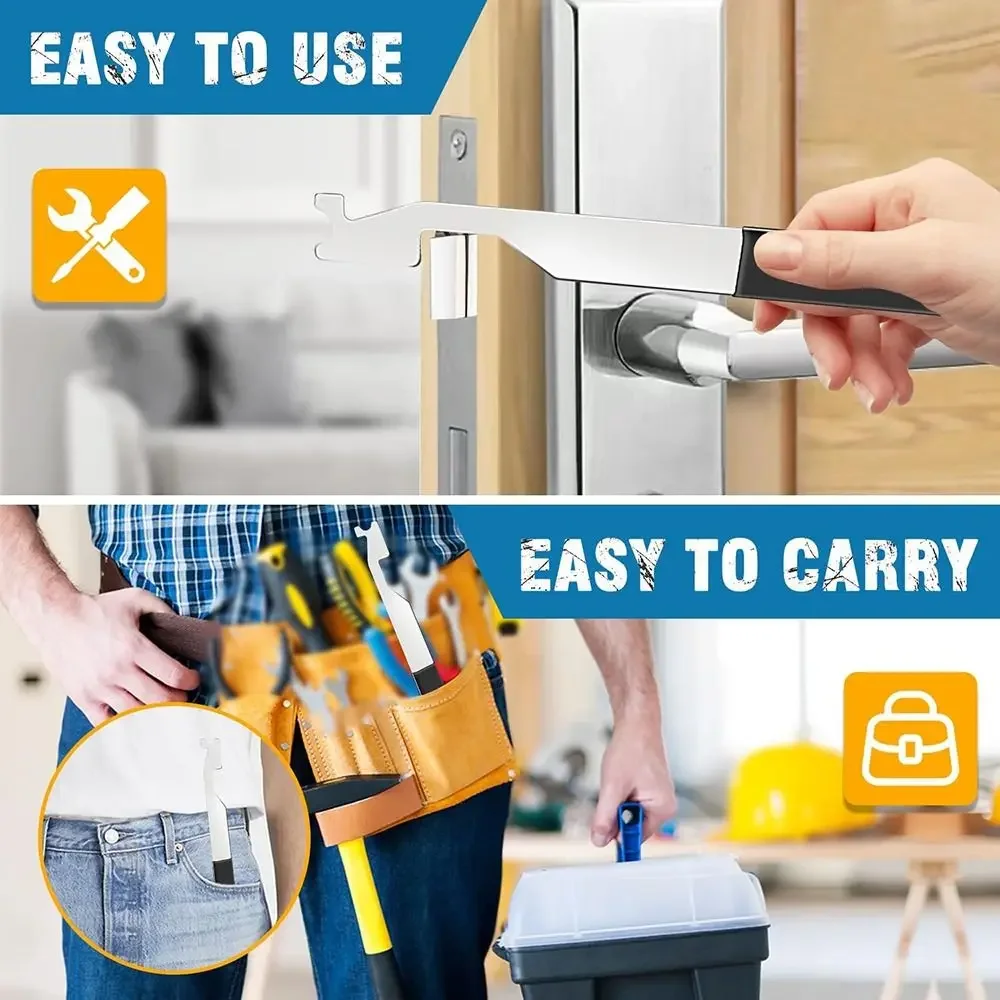 Stainless Steel Firefighting Tool Multifunctional Door Seam Manual Firefighter Lock Opener Hand Tools Firefighting Tool Multipurpose Tool Multi Purpose Tool