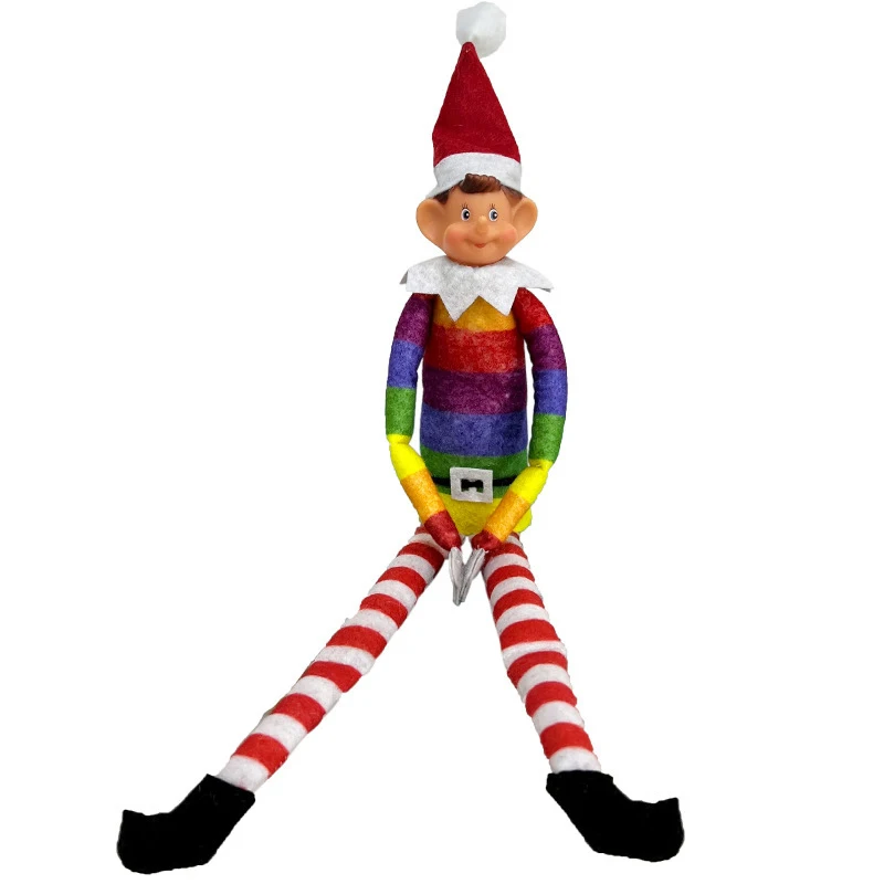 

40cm Christmas Elf Long-Legged Doll Decorate Adorable Desktop Decoration Colorful Mini Toy Dolls Christmas 2024 New Year Gifts