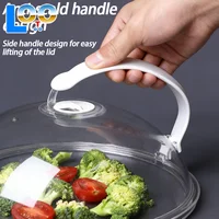 Couvercle anti-éclaboussures pour micro-ondes, couvercle de chauffage pour four domestique, couvercle transparent pour assiette, poignée, accessoires de cuisine 2