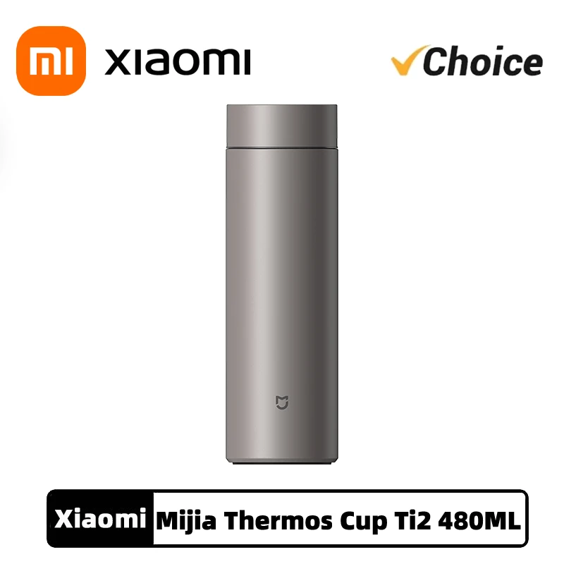 Xiaom Mijia Thermos Cup Ti2 480ML Capacity TA1 Pure Titanium Material 6-hour Keep Warm Medical Material Travel Drink Thermos Cup