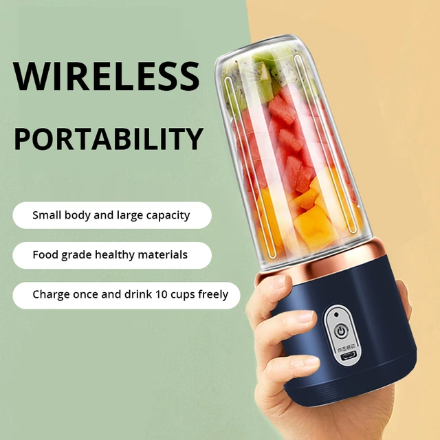 Portable Small Electric Juicer Stainless Steel Blade Cup Fruit Smoothie  Blender