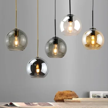 Modern Smoky Glass Ball Chandelier 1