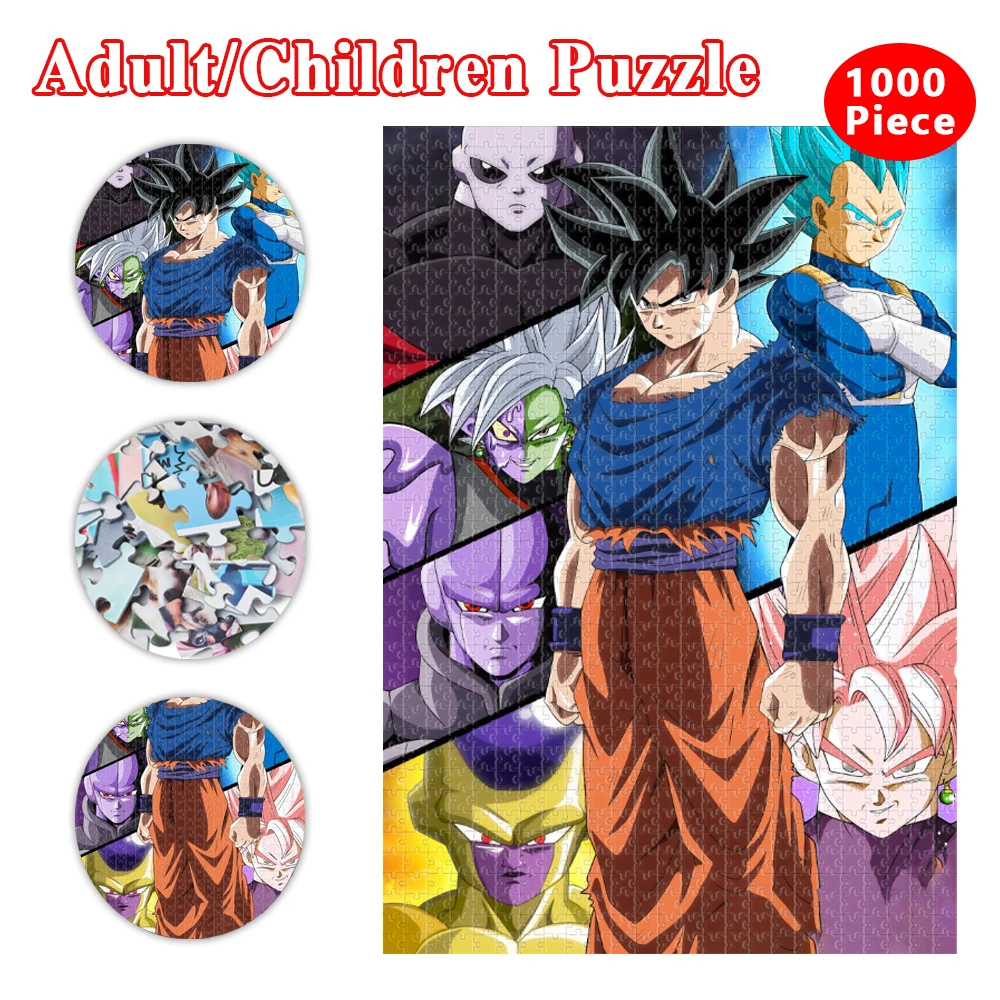 

Japanese Anime Dragon Ball Puzzle 1000 Pieces Super Saiyan Goku Jigsaw Puzzle for Adults Kids Assembling Educational Toys Games
