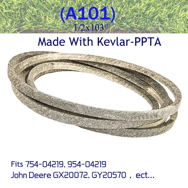 

Запасной ремень John Deere Saber GX20072 GY20570, V-образный ремень 1/2x103 дюйма для MTD Cub кадет 754-04219 954-04219 Вт/кевлар