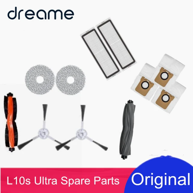 Dreame Bot L10 Ultra Robot Vacuum Cleaner Official Accessories Parts, Dust  Bag/Main Brush/Side Brush/Cover/Filter/Detergent/Rag