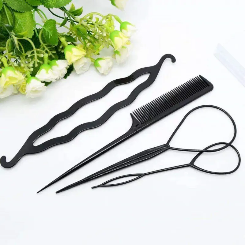Tie up the Hair Artifact Hairpin Hair Comb Suit Children Editor Adult Curler Meatball Head Beauty Tools