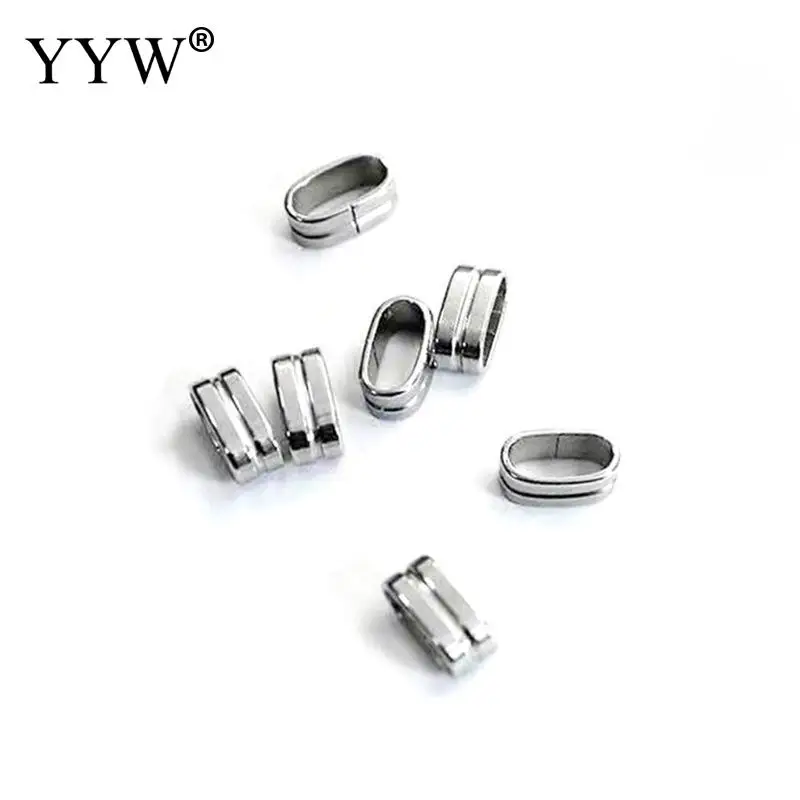 30pcs High Quality 12x6.70x5mm Stainless Steel Position Tube Spacer Seed Beads Chain End DIY Necklace Making Jewelry Accessories