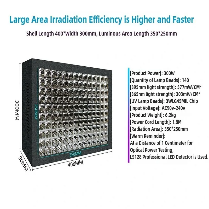 3000W UV 경화 램프 365nm 395nm 405nm PCB 그린 오일 3D 프린팅 OCA 레진 경화 3D 프린팅 실크 스크린 인쇄 UV 라이트