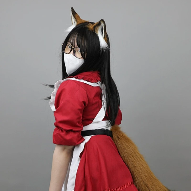 Furry Foxes Ears Cats Girls Cosplays Hair Accessories Cute Plush Animal Ear Headwear Long Fur Animal Role Playing