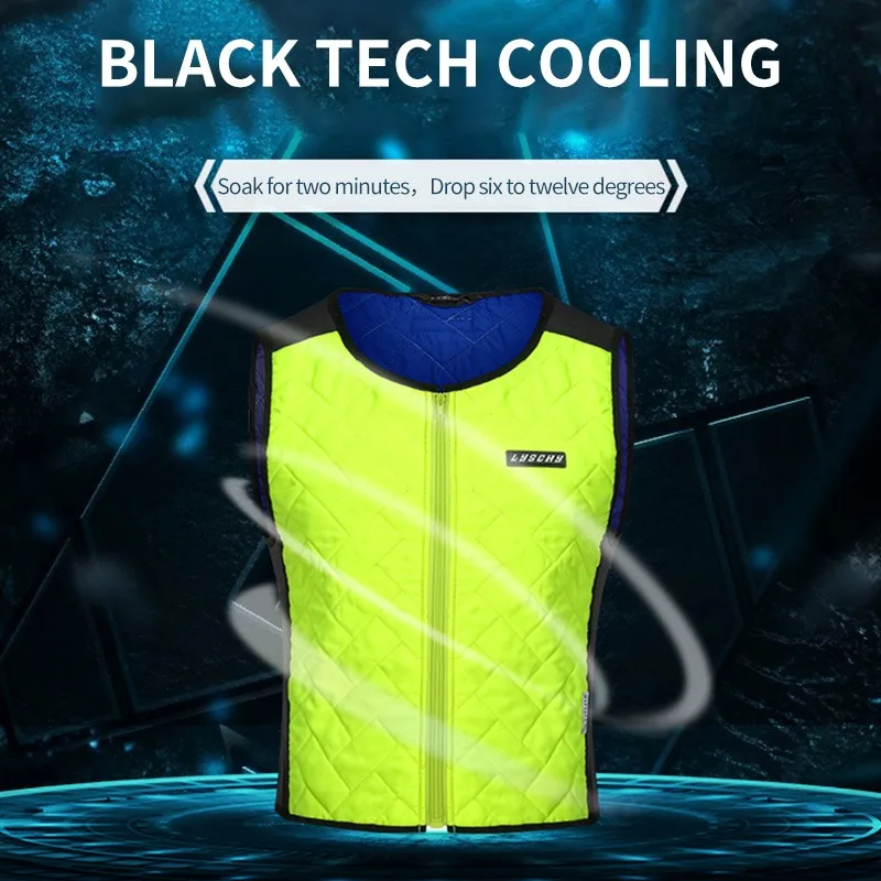 LYSCHY Summer Cooling Vest Motorcycle Riding Vest Water Cooling Breathable Cooling Vest Summer Riding Gear Vest