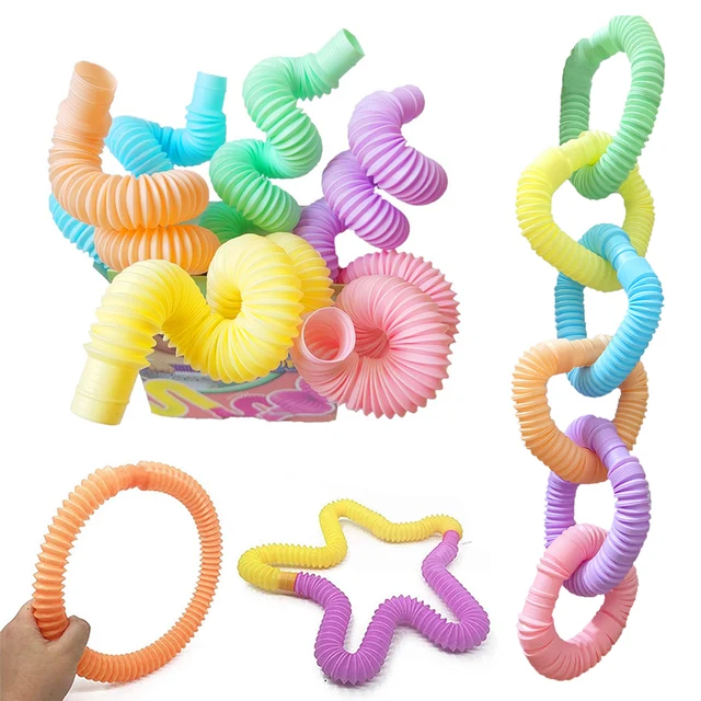 6Pcs Fidget Tube Pop  Tubes Toys for Kids Adults Squeeze Toys Sensory Toys for Autism Among Us Hobbies 2