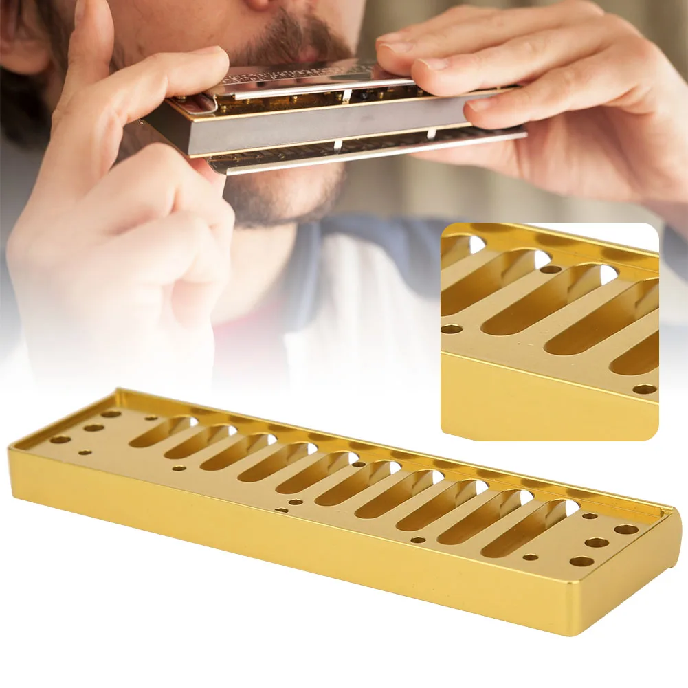 하모니카 콤 10홀 블루스 하프 콤 부품(HOHNER SP20용) 알루미늄 합금 하모니카 액세서리