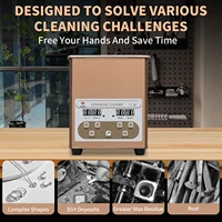 เครื่องทําความสะอาดอัลตราโซนิก 40kHz, ถังอัลตราโซนิก 2 ลิตร, เครื่องทําความสะอาดเครื่องประดับ, แว่นตา, เหรียญ, นาฬิกา, ตัวกรองเครื่องกาแฟ, โซ่จักรยาน, ชิ้นส่วนขนาดเล็ก ฯลฯ 3