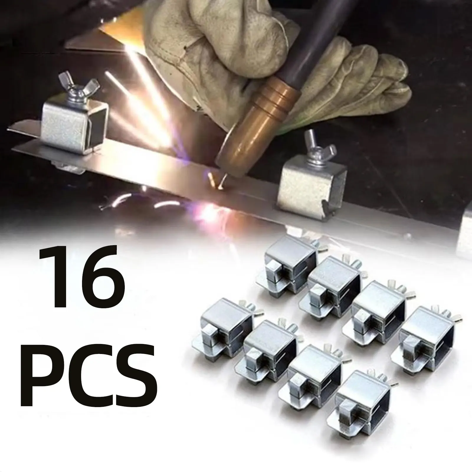 16PCS Welding Clamps For Car Door Sheet Metal Butt Clamps Weld Clips Holder Welding Positioner For Car Door Skin Panel