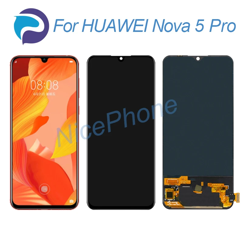 Для HUAWEI NOVA 5 Pro, ЖК-экран + сенсорный дигитайзер, дисплей 2340 дюйма, 1080 дюйма, SEA-AL10 NOVA 5 Pro, ЖК-экран