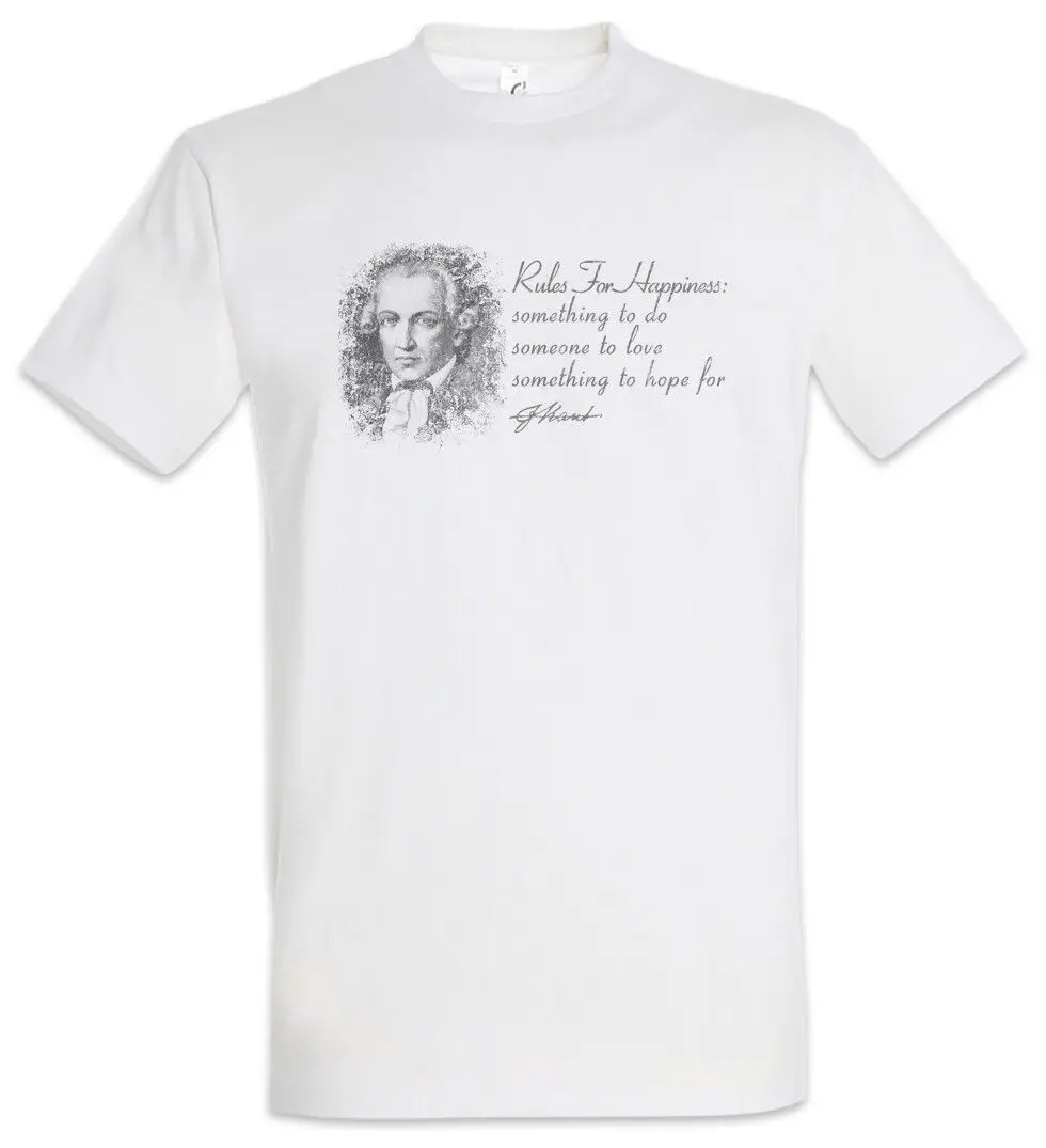 Kant Rules For Happiness футболка с философским цитатой Эммануэль Иммануэль Love Hope