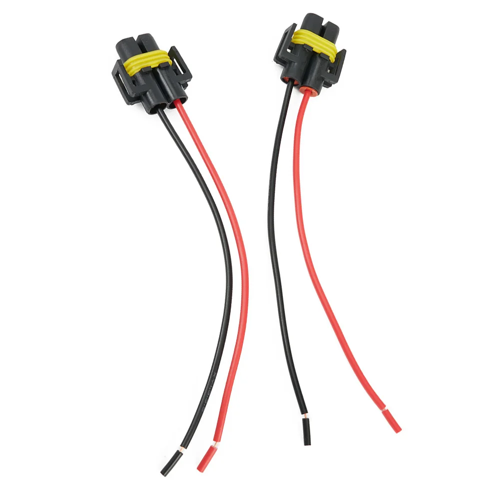 2 Pcs H11 H8 Female Socket Extension Connector Headlight (not Include LED Lights) High Efficient Copper Wiring Female Conne socket connector plug adapter