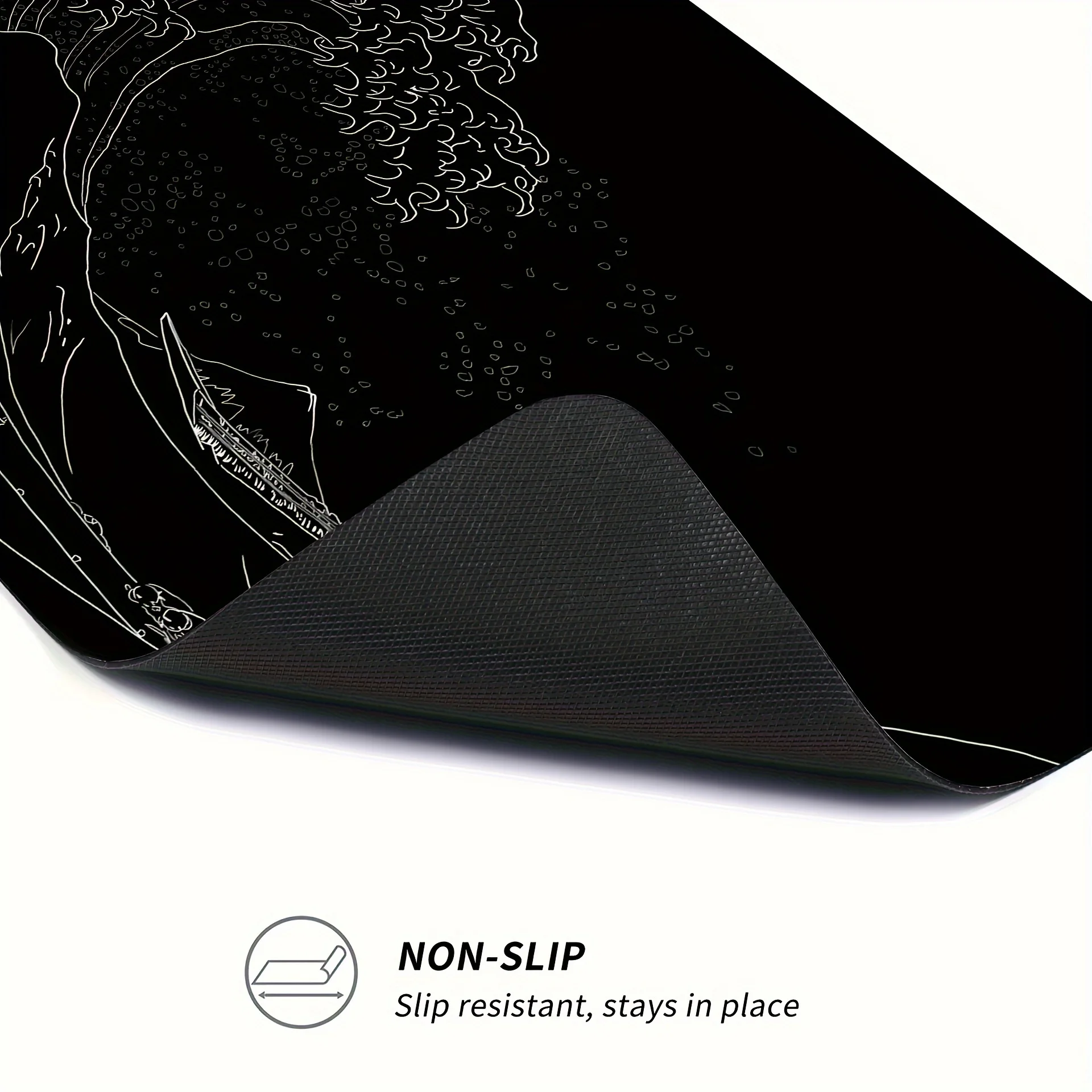 Large Extended Non-Slip Mouse Pad with Stitched Edges