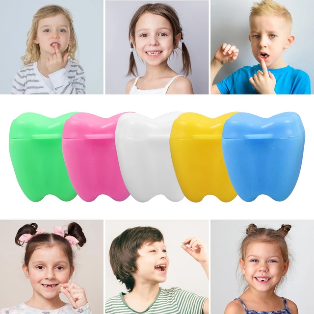 Caja de dientes de bebé con forma de diente, organizador de almacenamiento  de dientes de leche para niños, recuerdo de bebé, soporte de recuerdo,  regalos, 20 piezas - AliExpress