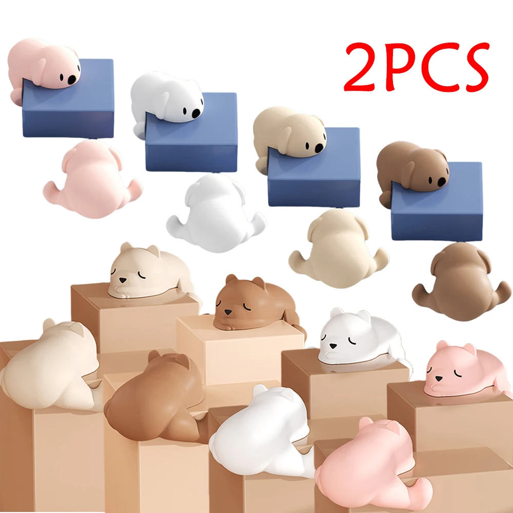 2pcs Kids Corner Guard Baby Children Safety Care Edge Protector Silicone Cartoon Animal Dog Bear Table Anti Collision Protection silicone table corner protector,table corner protector,table edge protector,furniture anti collision strip