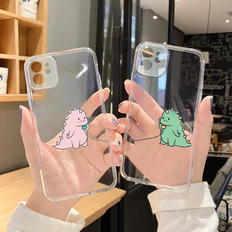 Pnakqil Handyhülle Für IPhone 14 Pro (6,1 Zoll) – Dino-Herz-Design, Weiches TPU, Stoßfest