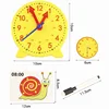 Children Montessori Clock Educational Toys Hour Minute Second Cognition Matching Puzzle Toys Kids Early Preschool Teaching Aid 6
