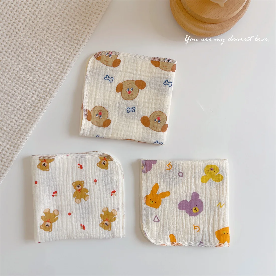 Cotton Gauze Towel Baby Saliva Towel Pure Cotton Gauze Towel Baby Burp Kidsren's Handkerchief Newborn Super Soft Face Wash Small Square