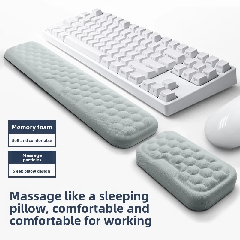 키보드 패드 세트 메모리폼 사무실 컴퓨터 노트북 쉬운 타이핑 통증 완화 키보드 손목 받침대 마우스 패드 컴퓨터 마우스 패드