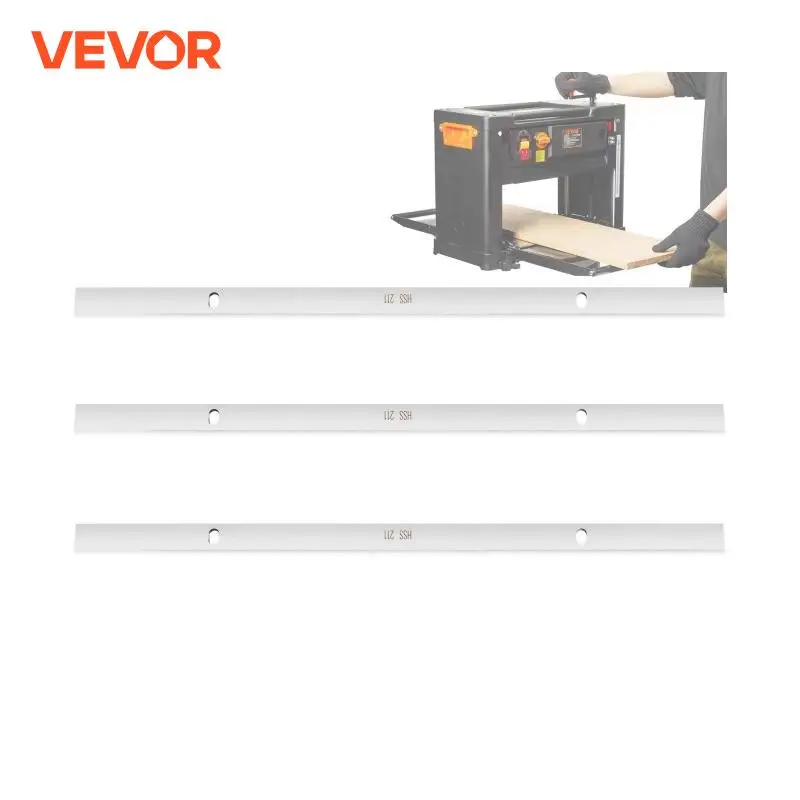 Planer Blades Woodworking Tools VEVOR Planer Knives 13 inch 2mm Thickened High Speed Steel Replacement HRC55-60 Hardness Suit for 13in/12.5in Benchtop Planer