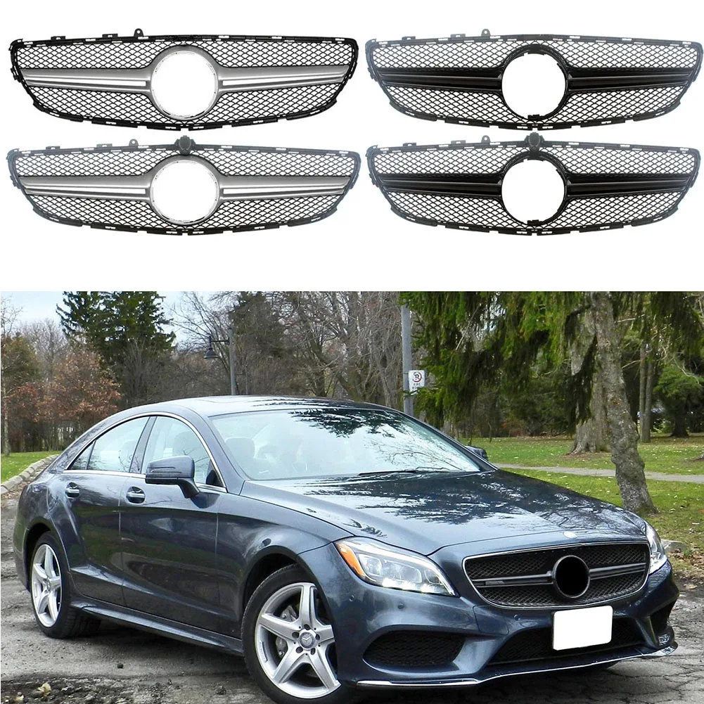 

Front Racing Billet Bumper Grille Upper Grill Cover For Mercedes-Benz W218 CLS-Class CLS350 CLS400 CLS500 CLS550 2015-2018 AMG