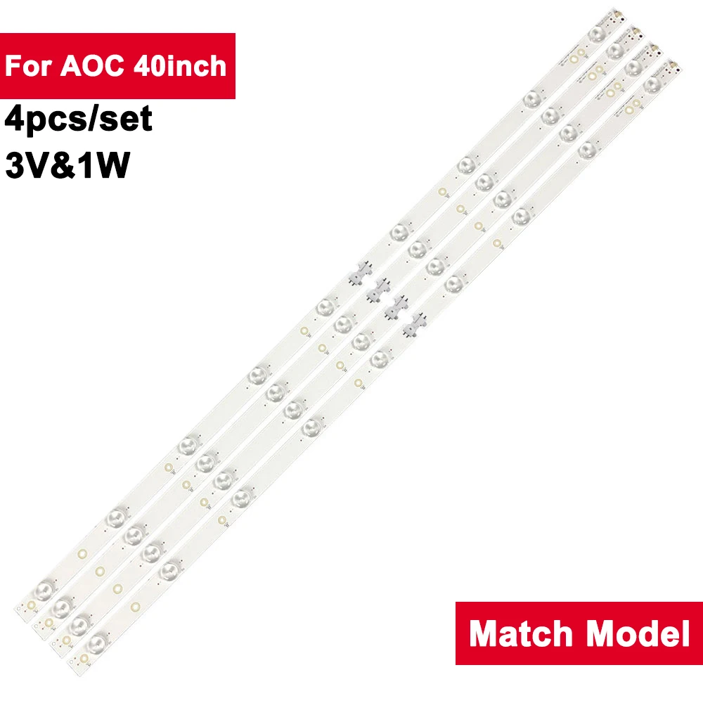 

3V 798mm Led Backlight TV For AOC 40inch LB-PF3528-GJD2P5C404X9-B 4Pcs/Set TV Led Backlight Strip LED-40B800 LD40E01M D40PV1000