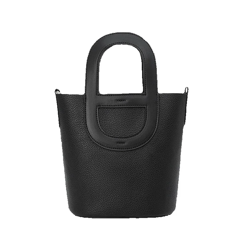 Design originale nuovo naso di maiale da donna a mano con tracolla a tracolla semplice borsa a secchiello in tinta unita da pendolare_voghion.com