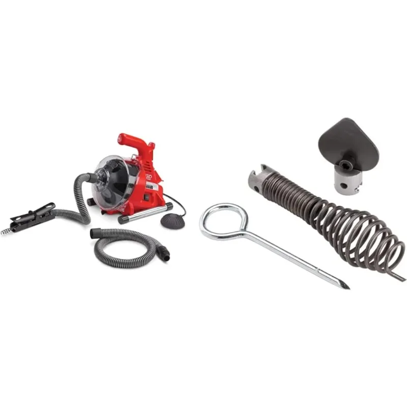 

RIDGID PowerClear 120-Volt Drain Cleaning Machine Kit & 12128 T-240 Tool Set for Drum Machines and Drain Cleaning Machines