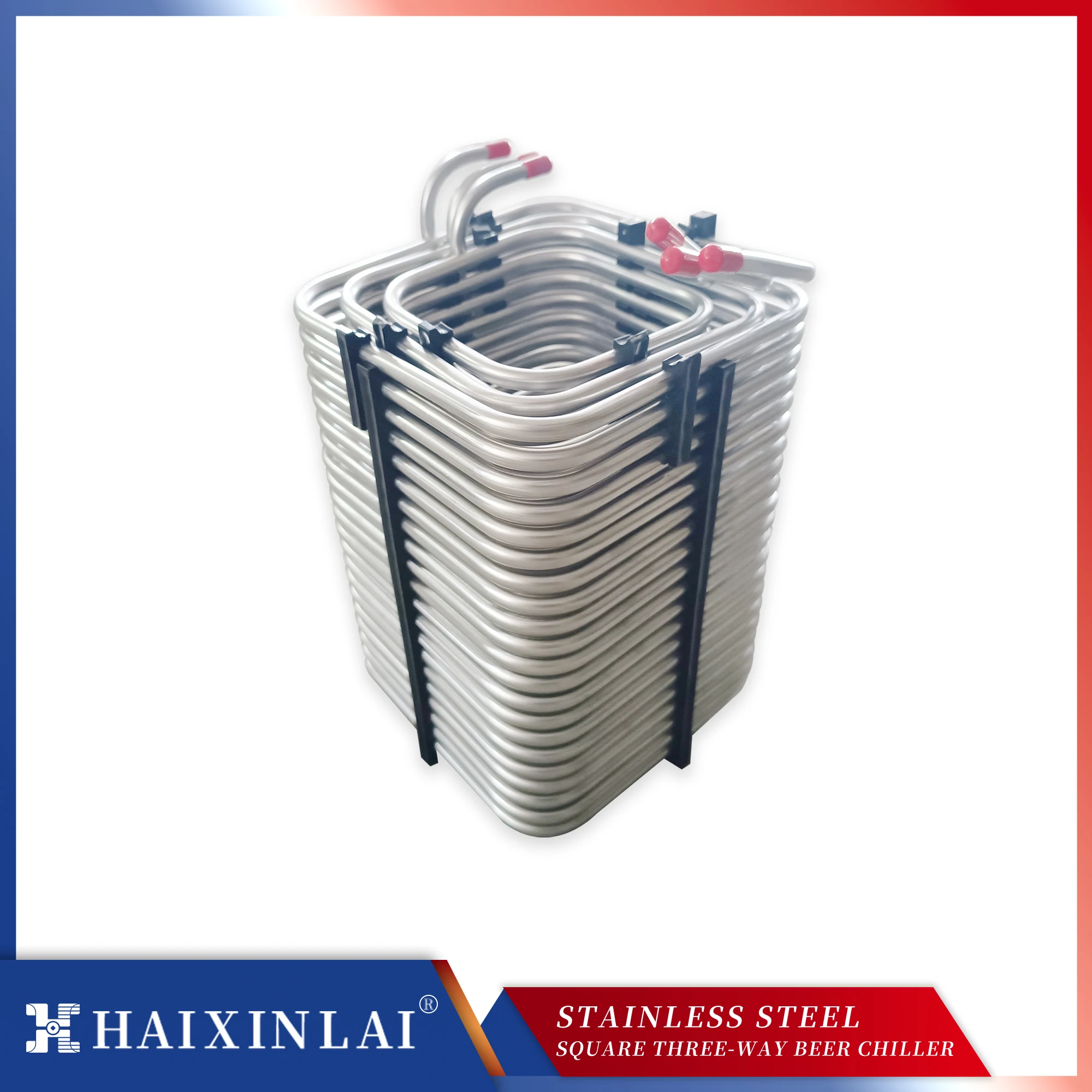 3/6/9/12 Way Square Coil Beer Wall Cooling Wine Tube Water Cooled Root Beer Machine Coil Bar Restaurant Kitchenware SS304