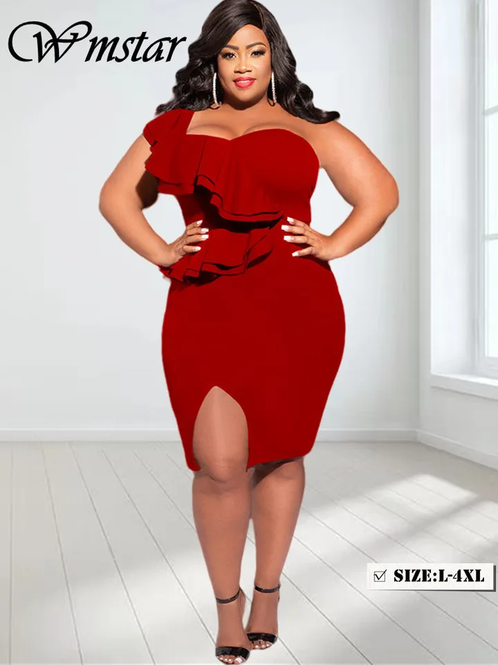 Vestido Casual De De La Talla M, De Color Rojo