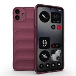 Shockproof Shield Soft Silicone TPU Full Protection Phone Back Cover for Nothing CMF Phone 1 (Wine red)