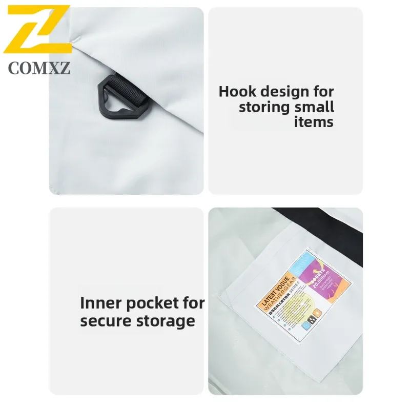 COMXZ Hooded Versatile Jacket for Men Outdoor Hike Wind Resistant Motorcycle Coat Leisure Everyday Use Style Autumn Zipper Coats