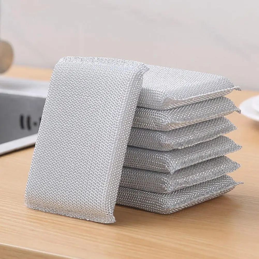 

5Pcs Dishwashing Cloth Non Scratch Scouring Sponge Soft Flexible Reusable Multi Use Scrubber Hard Surface Cleaning Tool 행주