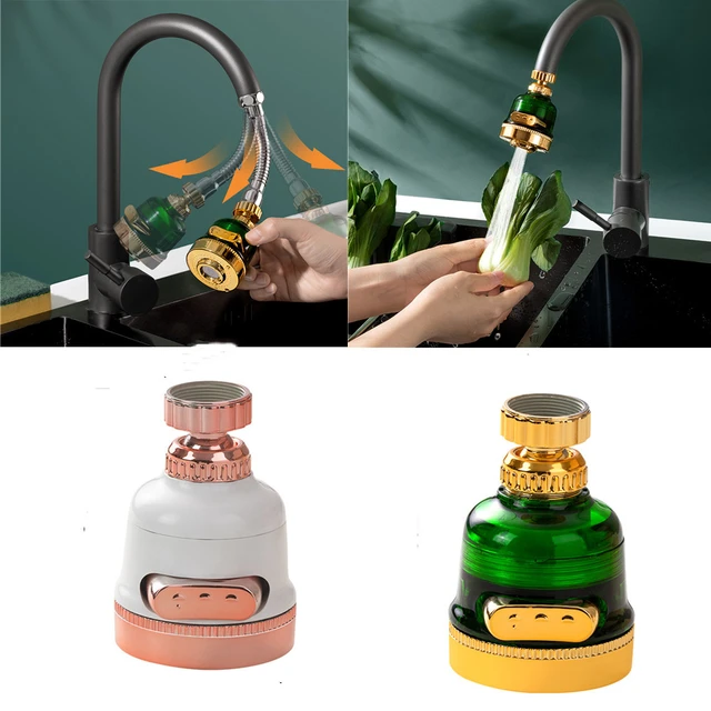 Aérateur de robinet Flexible mobile, 3 Modes, tête de douche