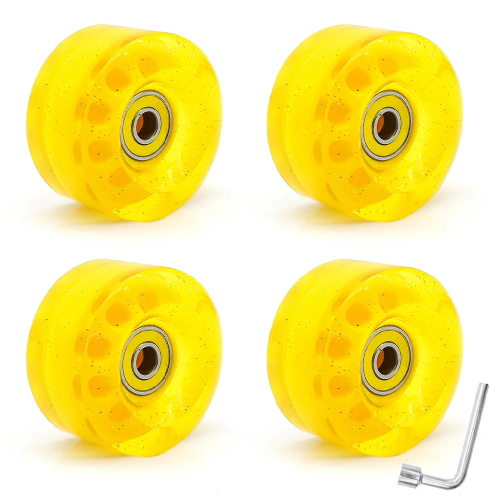 

Wheels Set Roller Skate Wheel Easy Installation Parts Quad Skateboard Repair For Double-Row Roller Skates Brand New