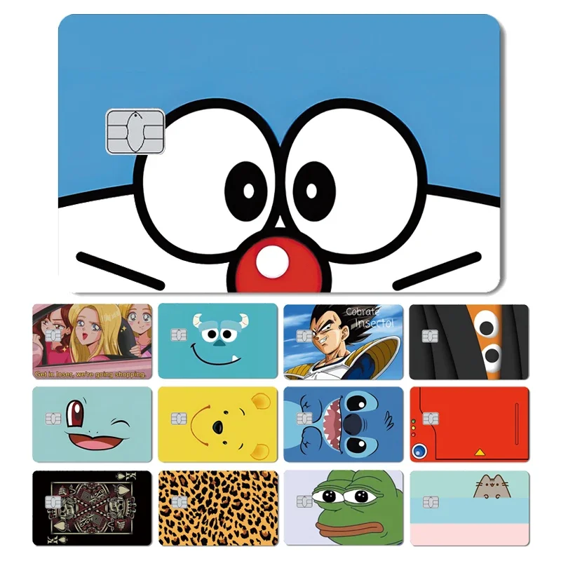 Magic Shark Winnie The Pooh Pokemon Stitch Dragon Ball Blue Eyes Dragon Anime Credit Debit Card Skin Film Sticker Cover Case