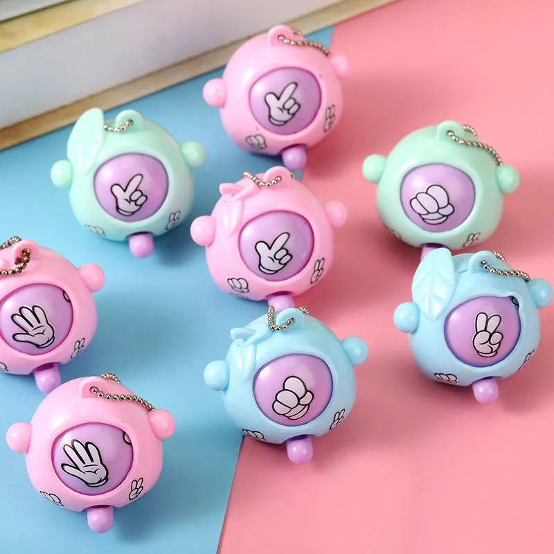 4-10Pcs Rock-paper-scissors Key Chain Pendant Toys Kids Birthday Baby Shower Party Favor Christmas Wedding Gifts Guests Reward pop keychain toys party toys toy gift filler