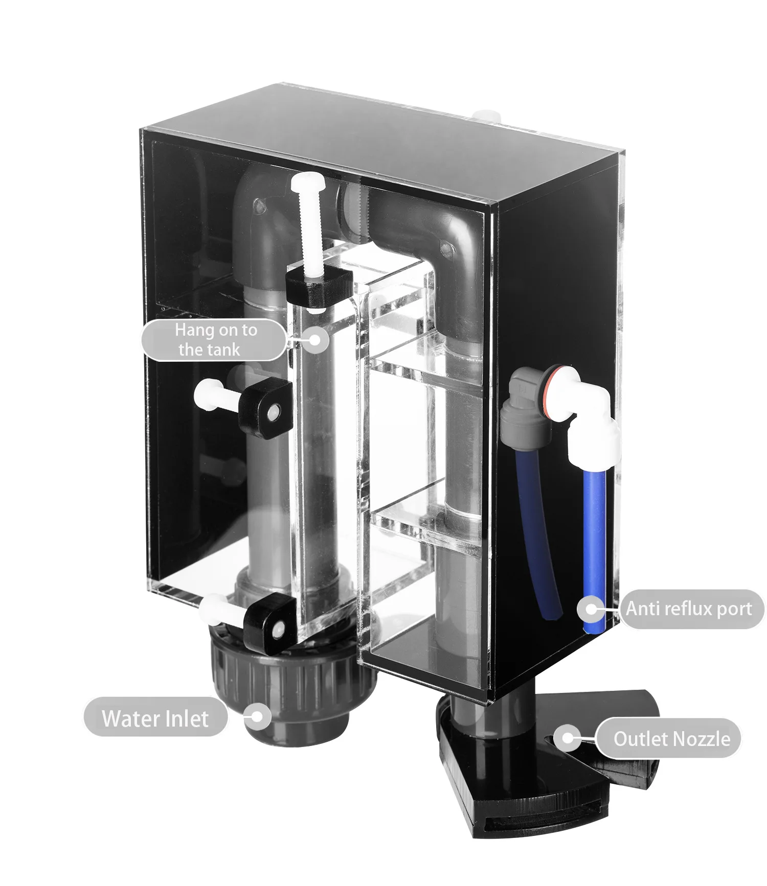 Fish tank overflow box top