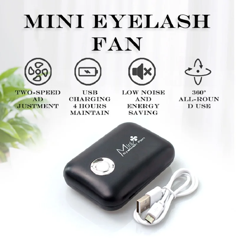 Description Picture 2 of itemUSB Rechargeable Portable Eyelash Fan Dryer Blower Mascara Glue Fast Dry False Eye Lash Extension Supplies Grafted Eyelashes Fan
