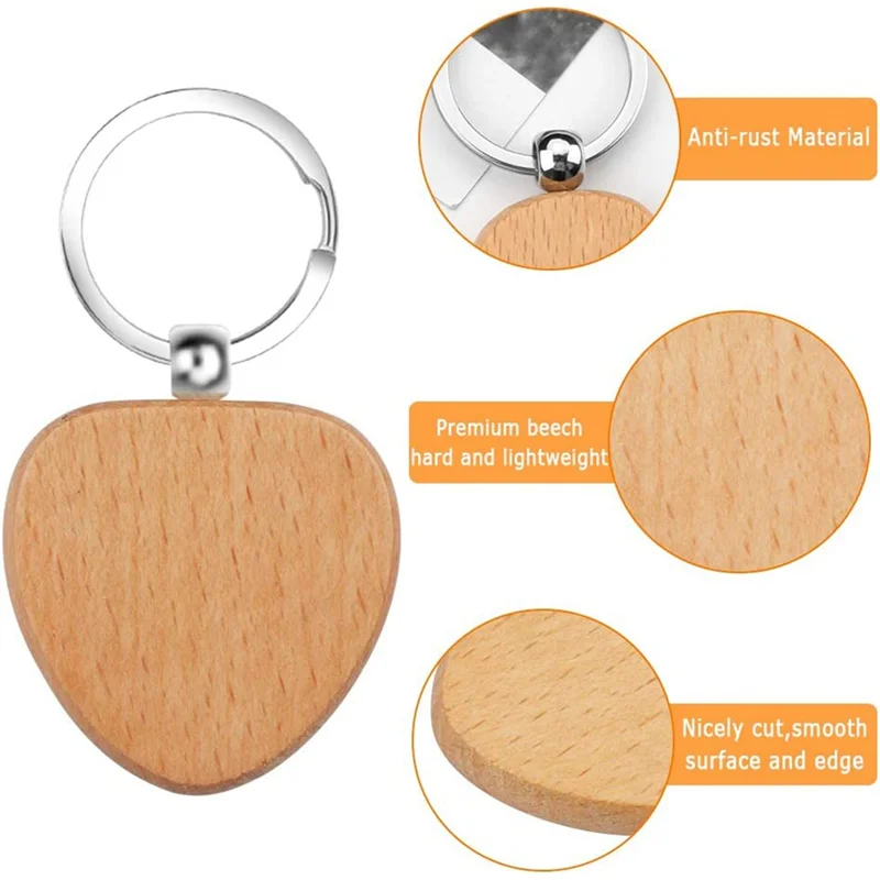 DIY 공예 장식 선물용 업그레이드된 DIY 개인 맞춤형 나무 열쇠고리 (파이로그래피 디자인)