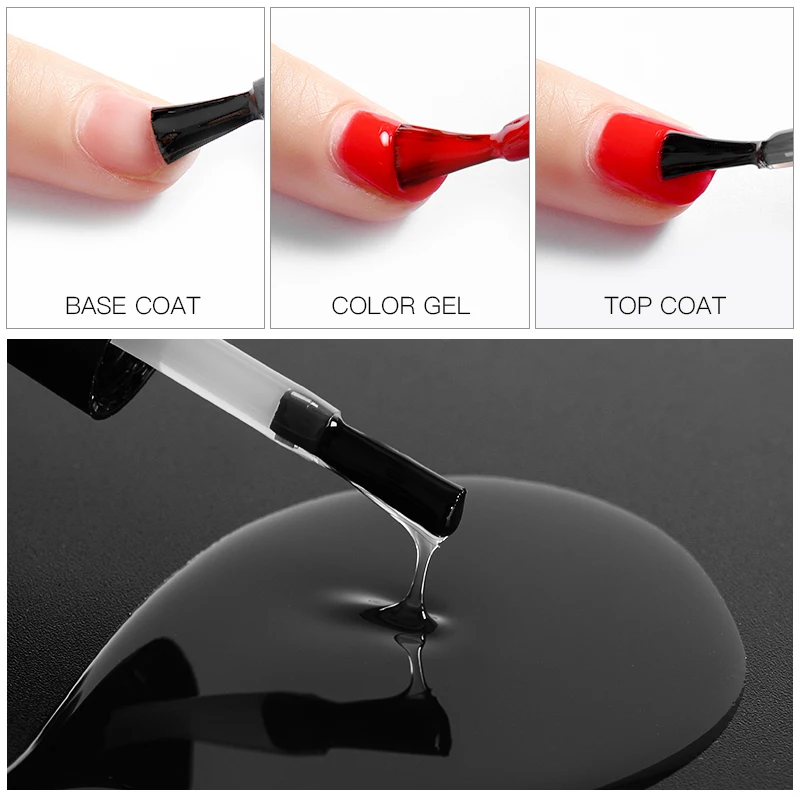 Mtssii 6Ml Nagellak Top Coat Uv Gel Nagellak Geen Afvegen Top Coat Semi Permanente Manicure Weken Van Nail Art Lak