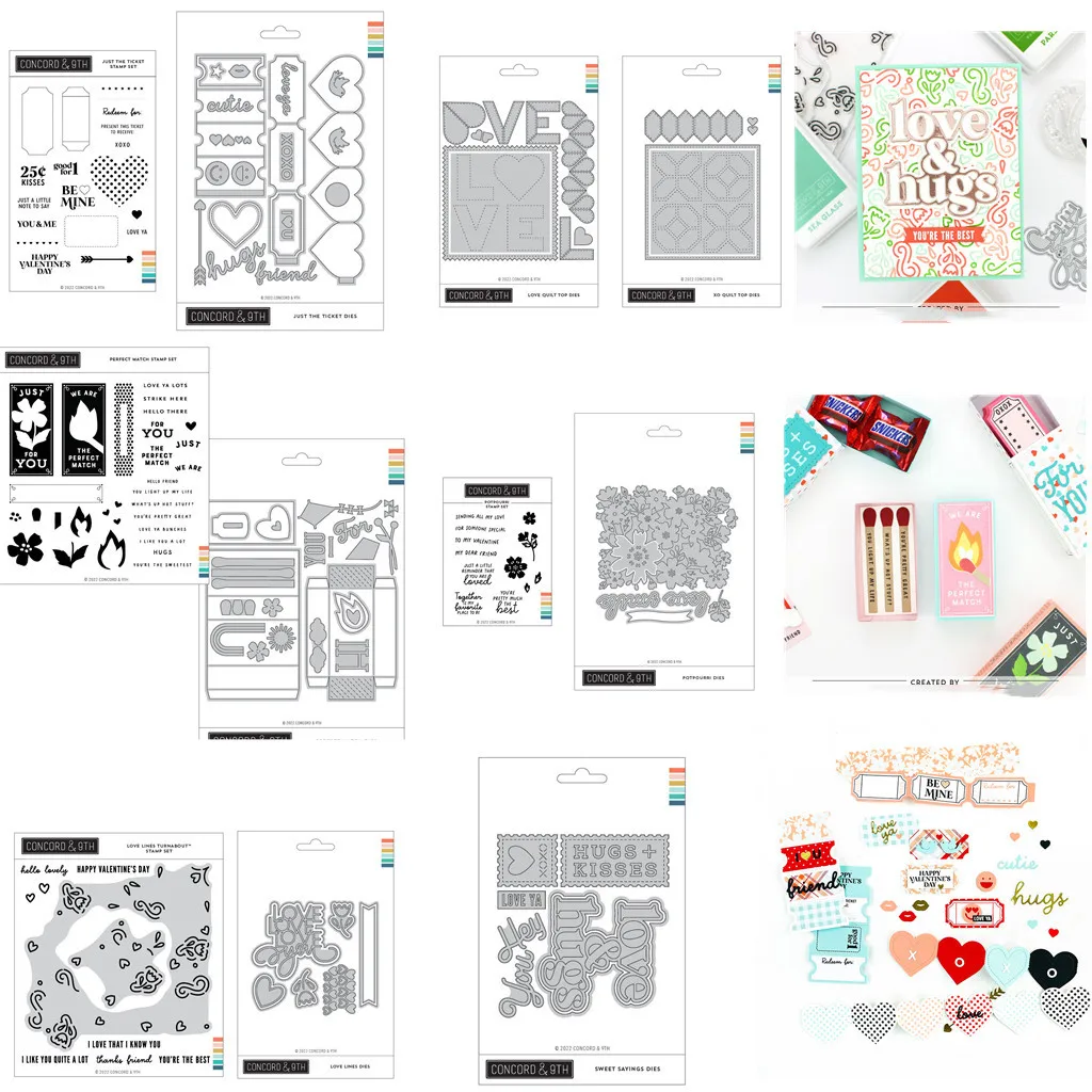 

Heart Flower 2023 Valentine's Day New Stamps Metal Cutting Dies Stencil Cut DIY Scrapbooking Paper Craft Handmade Album Card
