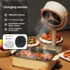 Desktop Range Hood Portable Extractor Exhaust Fan USB Charging Mini Range Hood Adjustable Angle for Indoor BBQ Hot Pot Kitchen 2