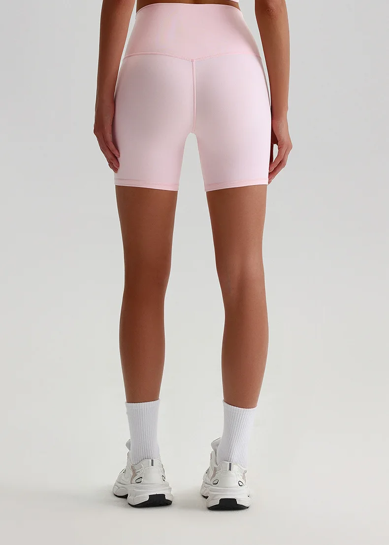 Solid Color High Waist Women Sports Short Soft Soft Fitness Athletic Tight Workout Yoga Short Legging Cycling Run Gym Training