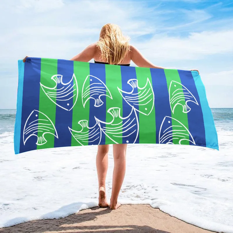Groot microvezel strandlaken sneldrogend absorberende badhanddoek_voghion.com